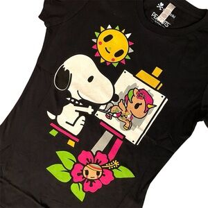 Tokidoki x Peanuts Snoopy Paint Unicorno Kaili Shirt Teens’ Large Tee NWT w/FLAW